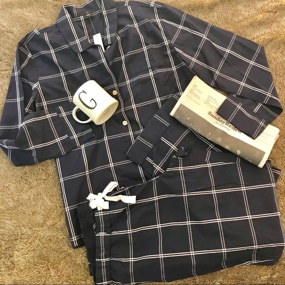 J. Crew Other - NWT J. Crew PJ Set in Navy & White plaid
